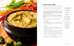 A recipe book with some food on the table