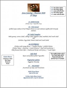 A menu of the restaurant with prices.