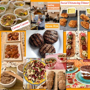 A collage of different foods and food items.