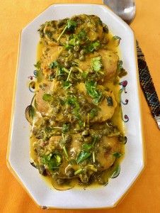 A plate of food with some type of sauce.