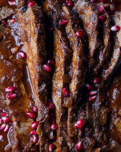 A close up of some food on the ground