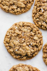 A close up of some cookies on top of a table