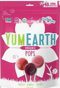 A package of organic pops with fruit inside.