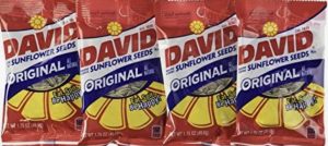 Two bags of david 's sunflower seeds are shown.