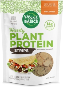 Soy protein strips