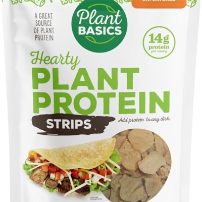 Soy protein strips