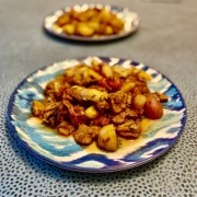 Soy protein Tajine and vegetables