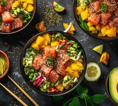 Poke bowl selections